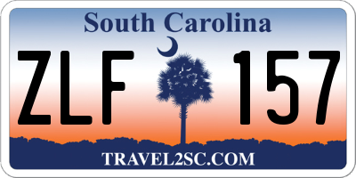 SC license plate ZLF157