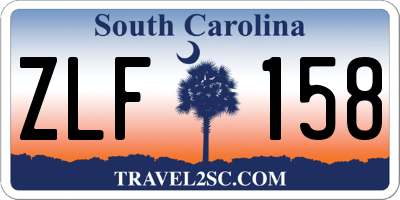 SC license plate ZLF158