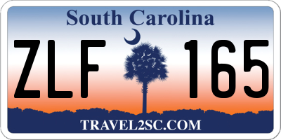 SC license plate ZLF165
