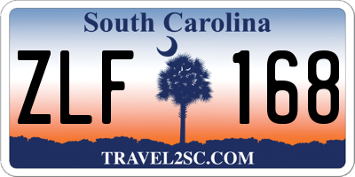 SC license plate ZLF168