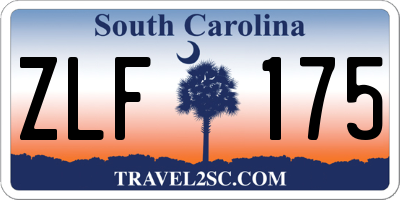 SC license plate ZLF175