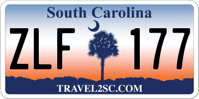 SC license plate ZLF177