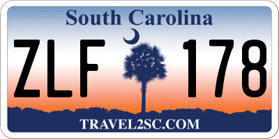 SC license plate ZLF178