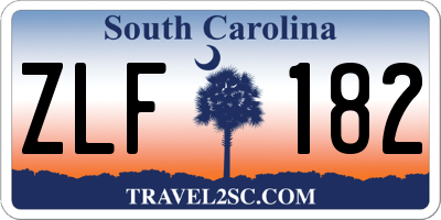 SC license plate ZLF182