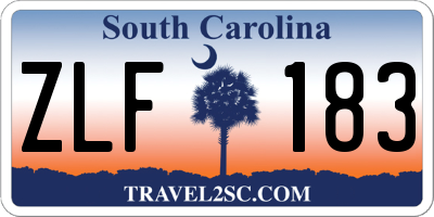 SC license plate ZLF183