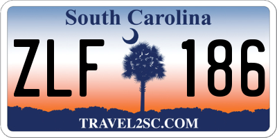 SC license plate ZLF186