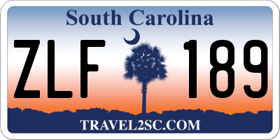 SC license plate ZLF189