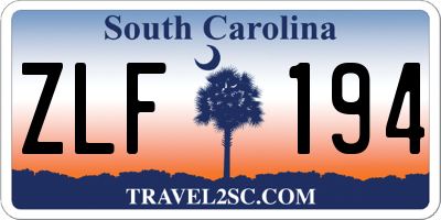 SC license plate ZLF194