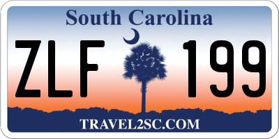 SC license plate ZLF199