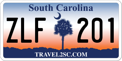 SC license plate ZLF201