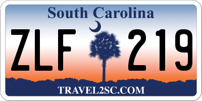 SC license plate ZLF219