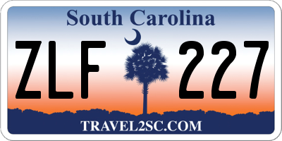 SC license plate ZLF227