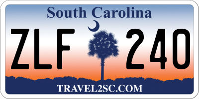 SC license plate ZLF240