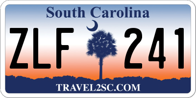 SC license plate ZLF241