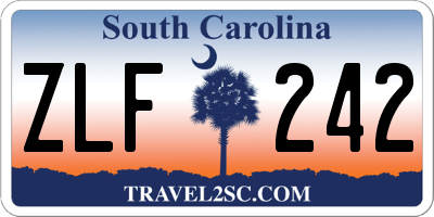 SC license plate ZLF242