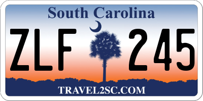 SC license plate ZLF245