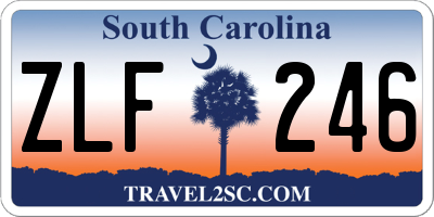 SC license plate ZLF246