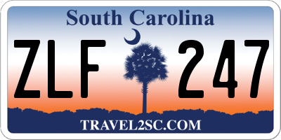 SC license plate ZLF247