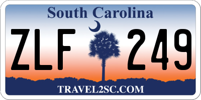 SC license plate ZLF249