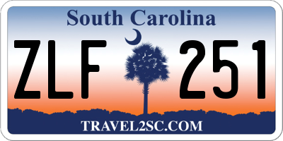 SC license plate ZLF251