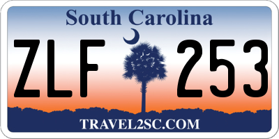 SC license plate ZLF253