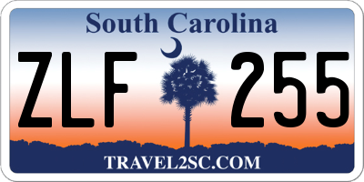 SC license plate ZLF255