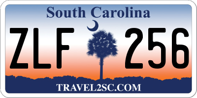 SC license plate ZLF256