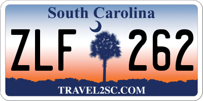 SC license plate ZLF262