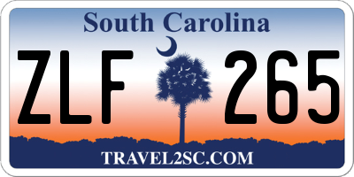 SC license plate ZLF265