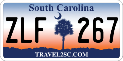 SC license plate ZLF267