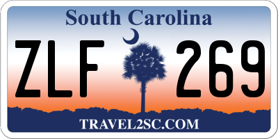 SC license plate ZLF269