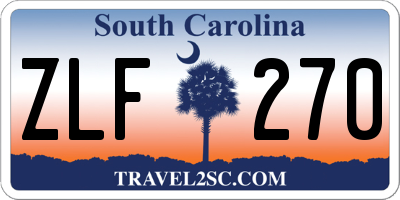 SC license plate ZLF270