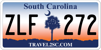 SC license plate ZLF272