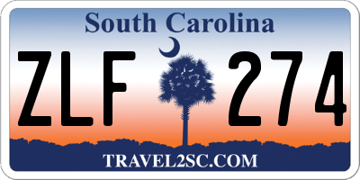 SC license plate ZLF274