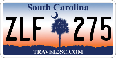 SC license plate ZLF275