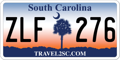 SC license plate ZLF276