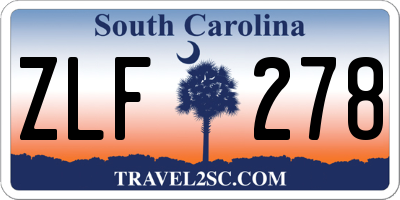 SC license plate ZLF278