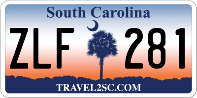 SC license plate ZLF281