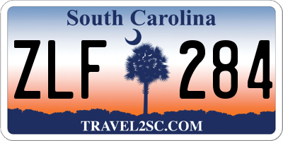 SC license plate ZLF284