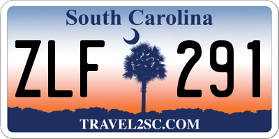 SC license plate ZLF291