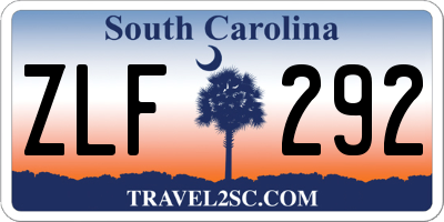 SC license plate ZLF292
