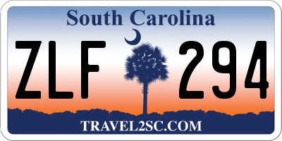SC license plate ZLF294