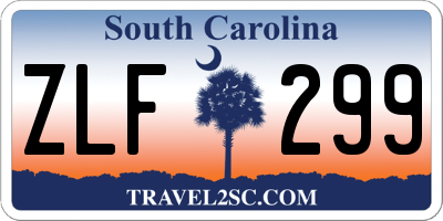 SC license plate ZLF299