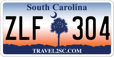 SC license plate ZLF304