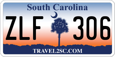 SC license plate ZLF306