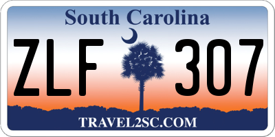 SC license plate ZLF307