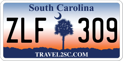 SC license plate ZLF309
