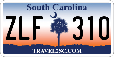 SC license plate ZLF310
