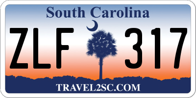 SC license plate ZLF317