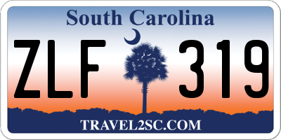 SC license plate ZLF319